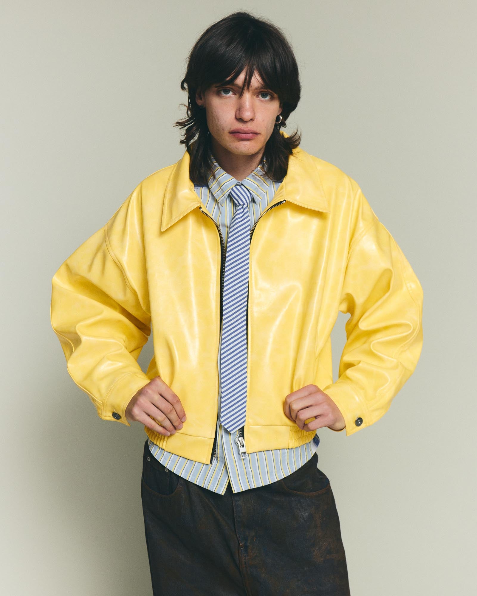 Leather Jacket - Yellow – Noi Collective