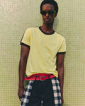 WWYN Ringer Pastel T-Shirt - Yellow