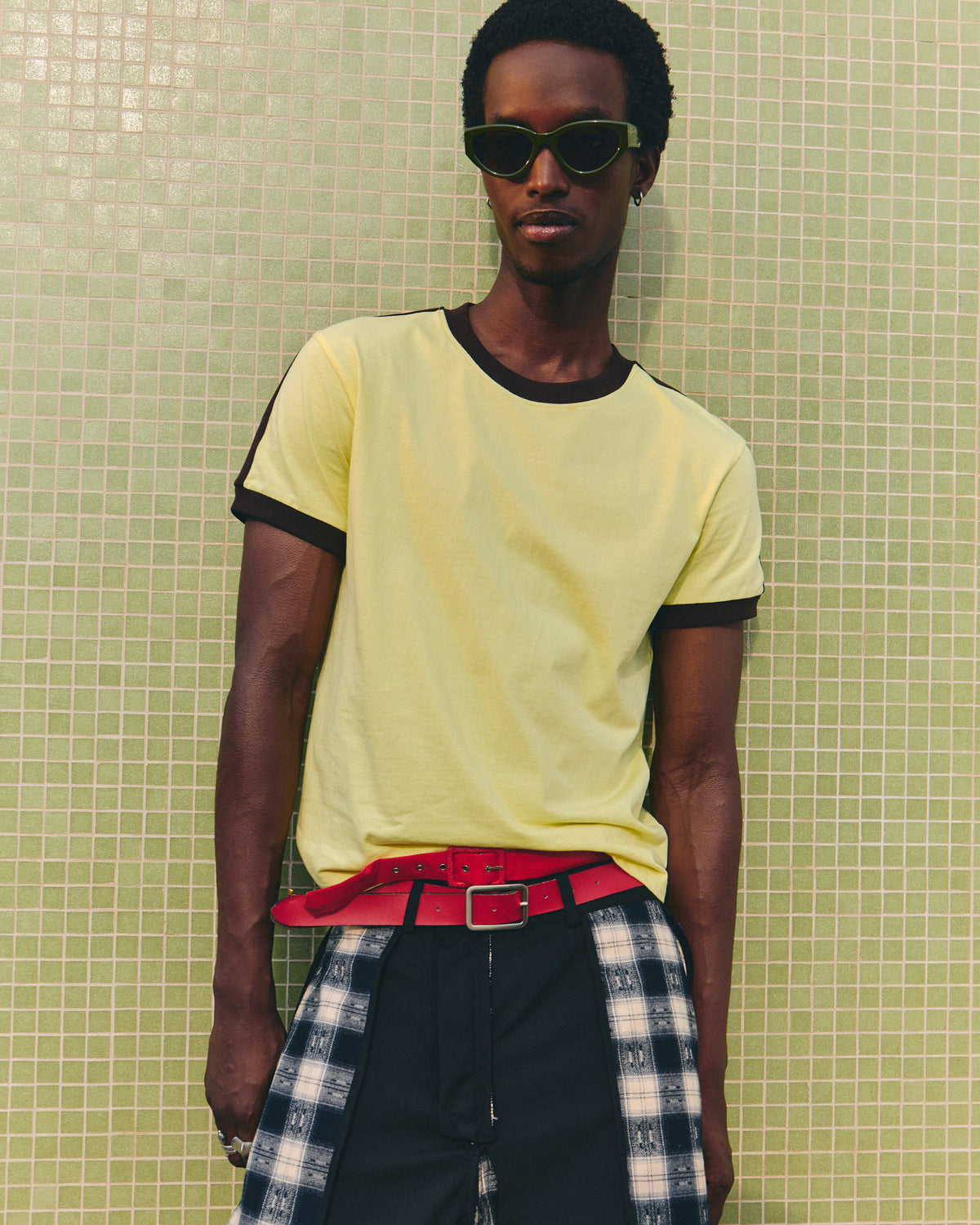 WWYN Ringer Pastel T-Shirt - Yellow