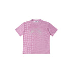 Club Print Crop T Shirt - Pink