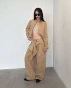 Asymetrical Pant - Khaki