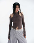 Technical Asymetrical Top - Grey