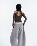 Technical Asymetrical Top - Grey