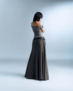 Ribbed Skirt - Grey
