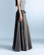 Ribbed Skirt - Grey
