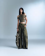 Asymmetrical Olive Top