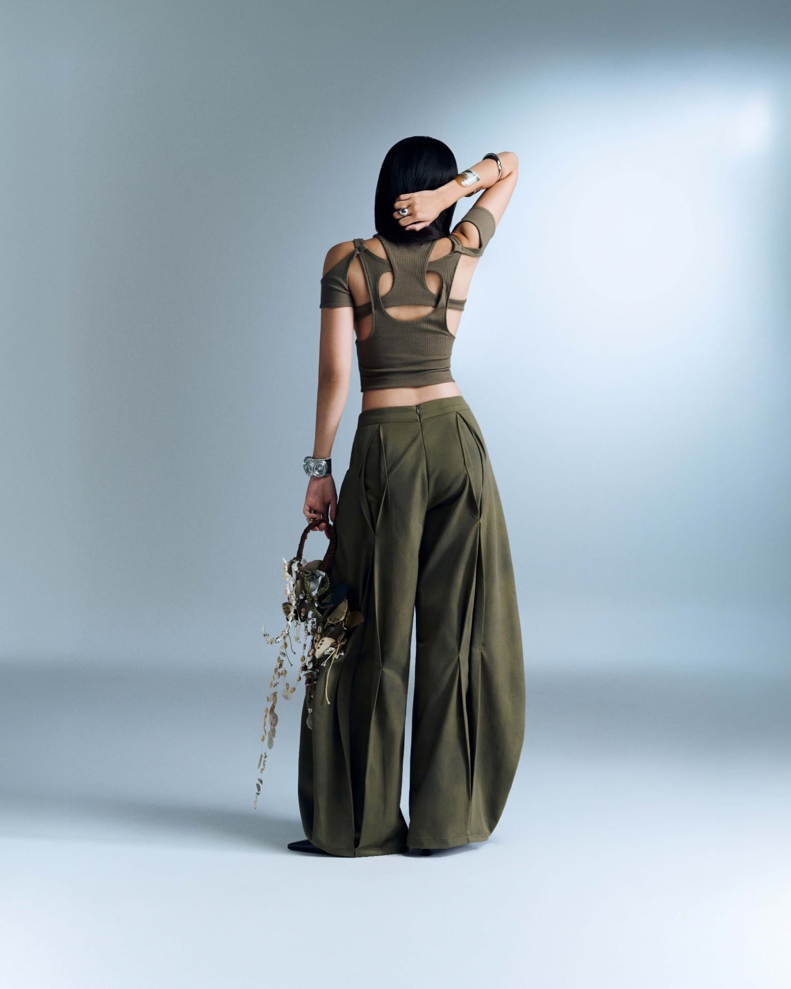 Asymmetrical Olive Top