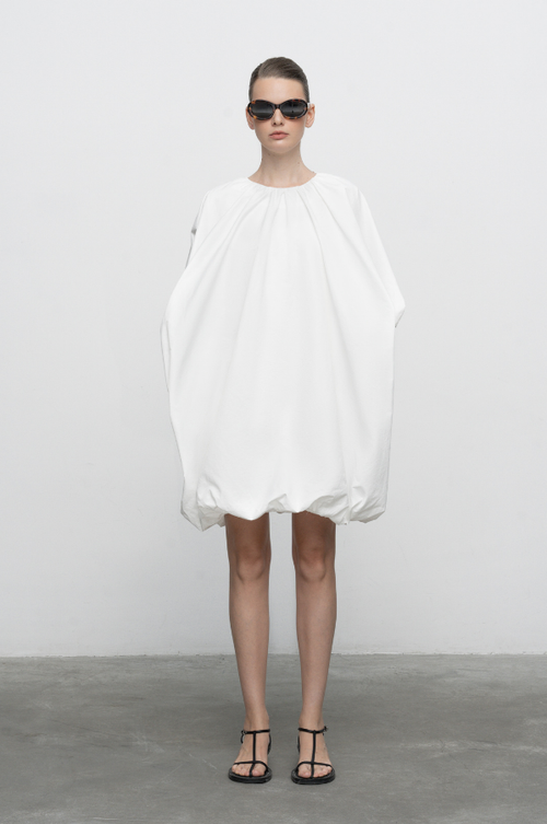 Balloon Dress - White