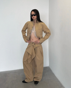 Asymetrical Pant - Khaki