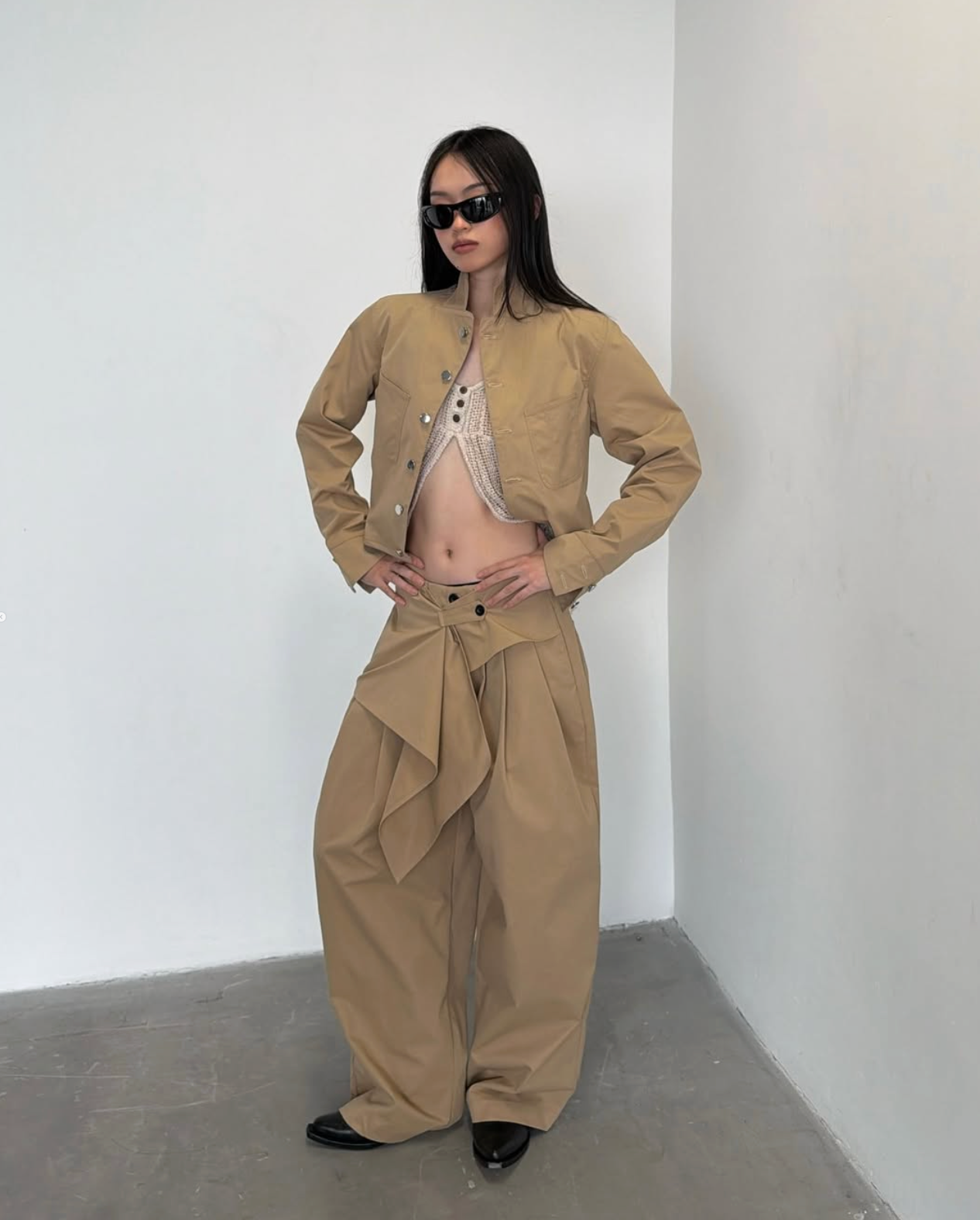 Asymetrical Pant - Khaki