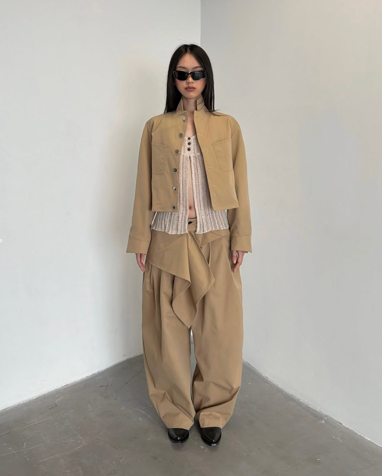 Asymetrical Pant - Khaki