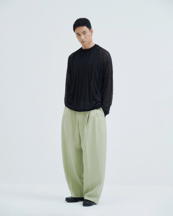 Cacoon Pleated Shirt - Black