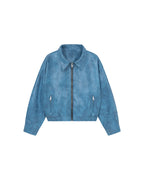 Leather Jacket - Blue