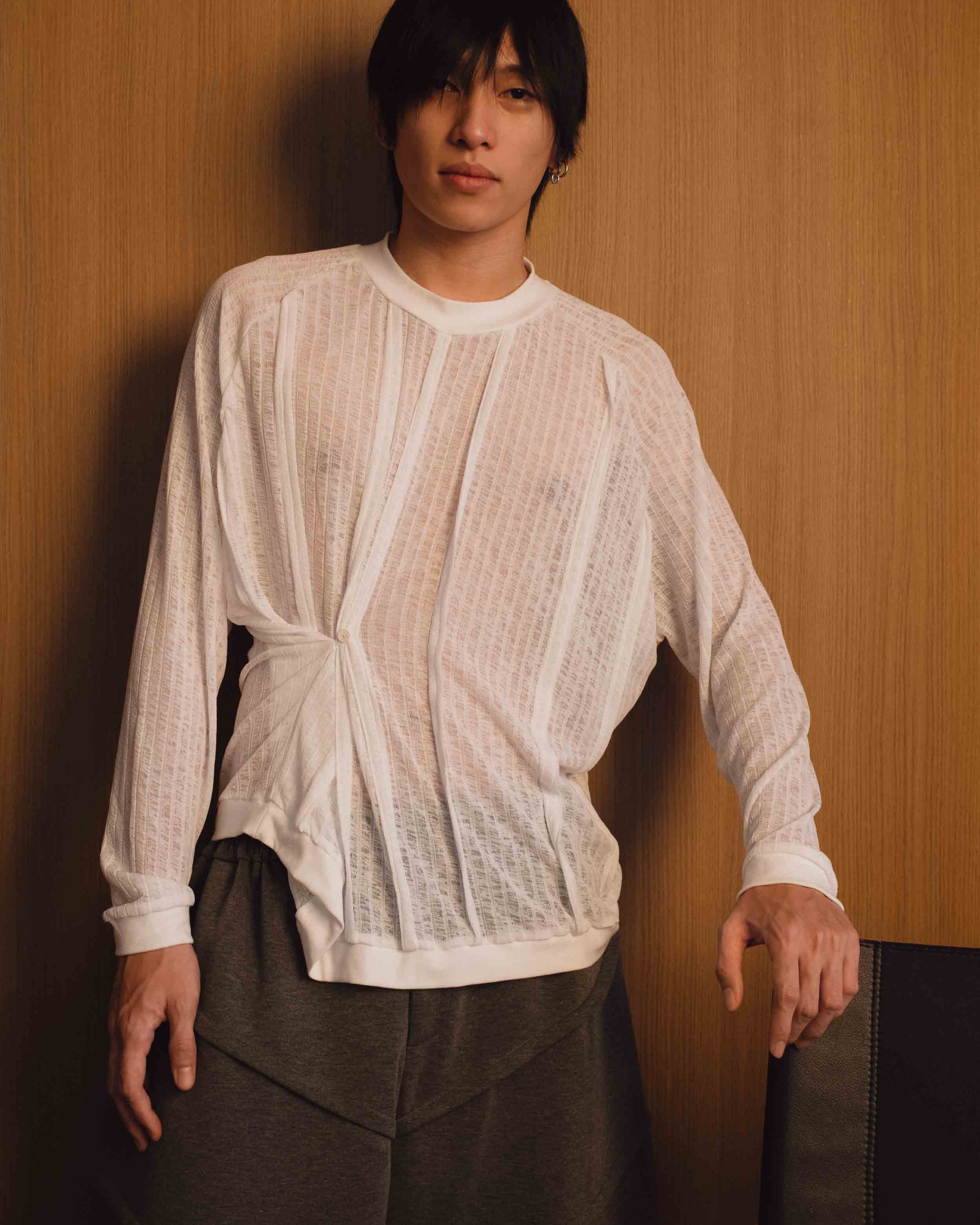 Cacoon Pleated Shirt - White