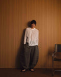 Cacoon Pleated Shirt - White