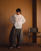 Cacoon Pleated Shirt - White