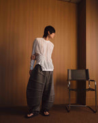 Cacoon Pleated Shirt - White