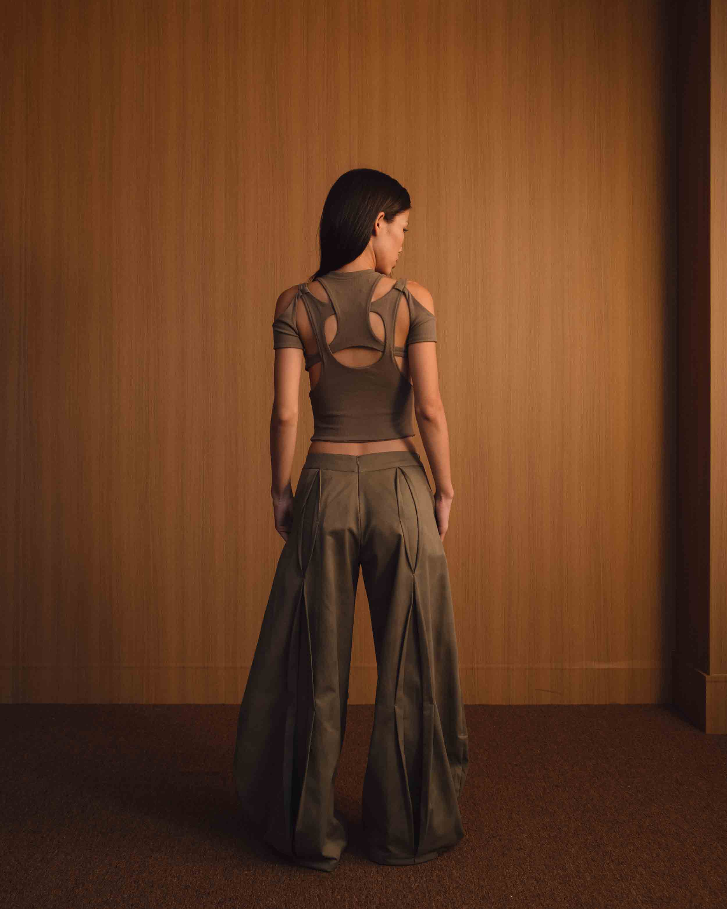 Asymmetrical Olive Top