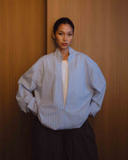 Linear Drape Shirt - Blue