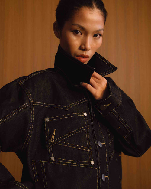 Architectural Indigo Denim Jacket