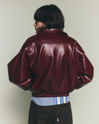 Leather Jacket - Burgundy