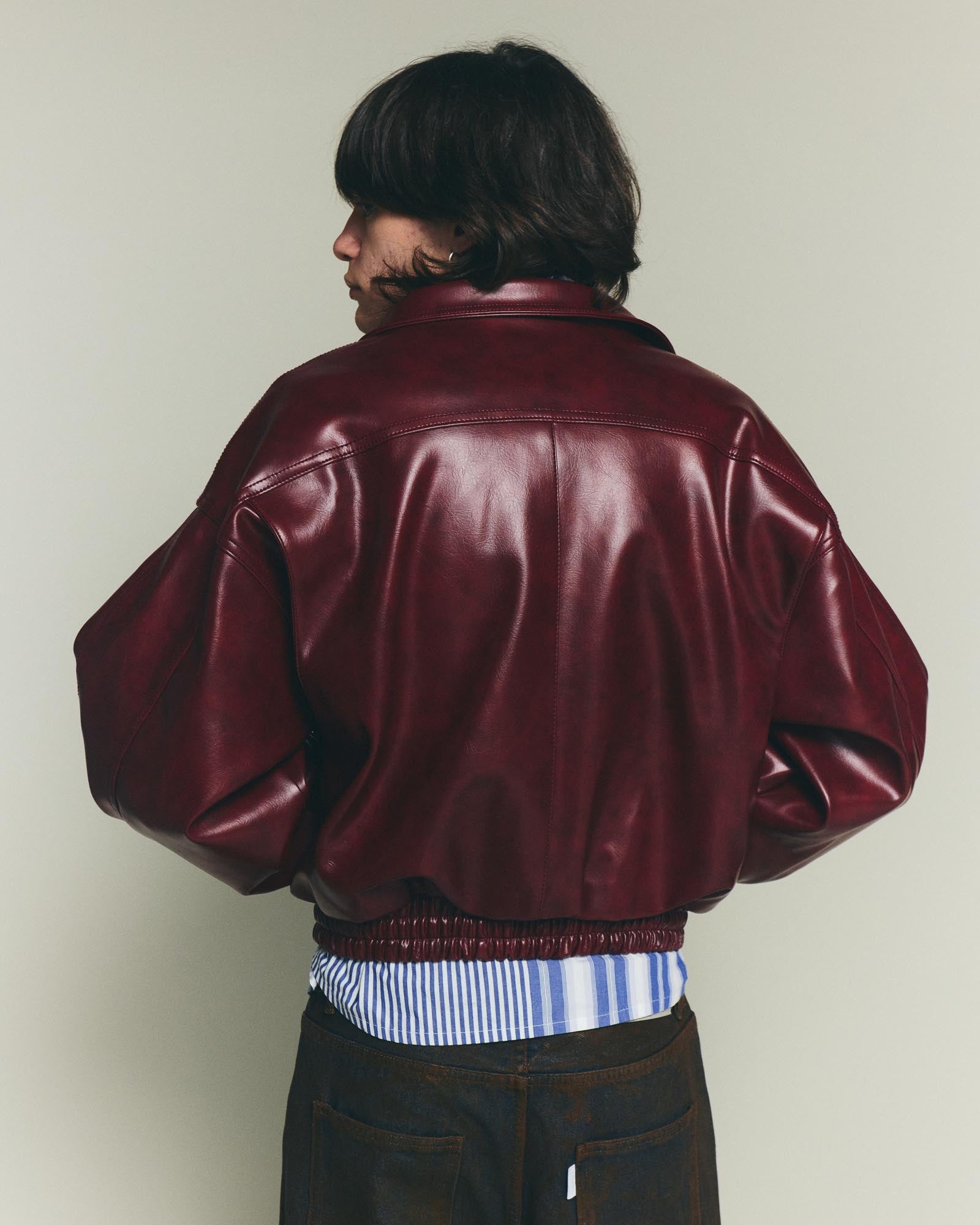 Leather Jacket - Burgundy
