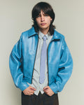 Leather Jacket - Blue