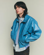 Leather Jacket - Blue