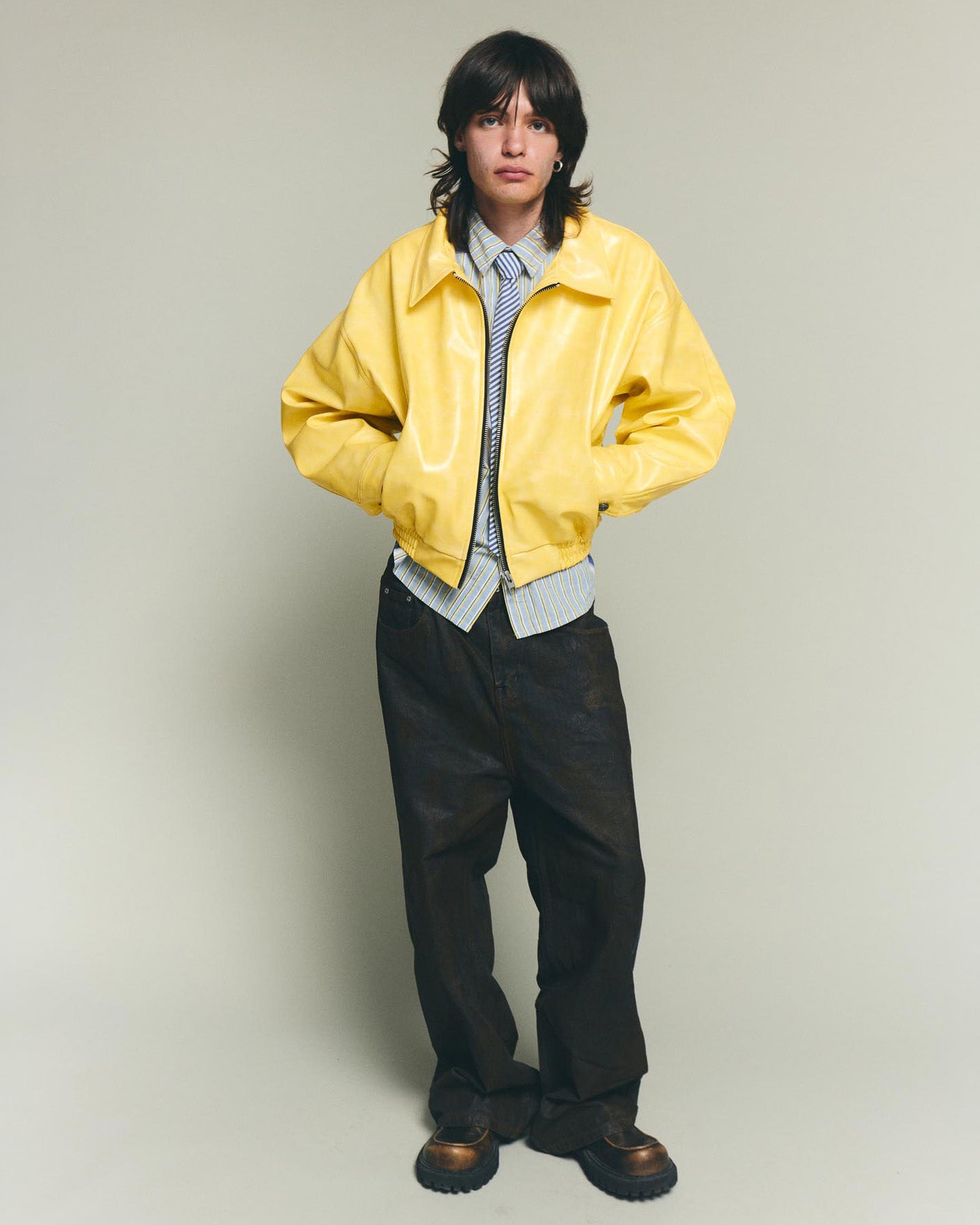 Leather Jacket - Yellow