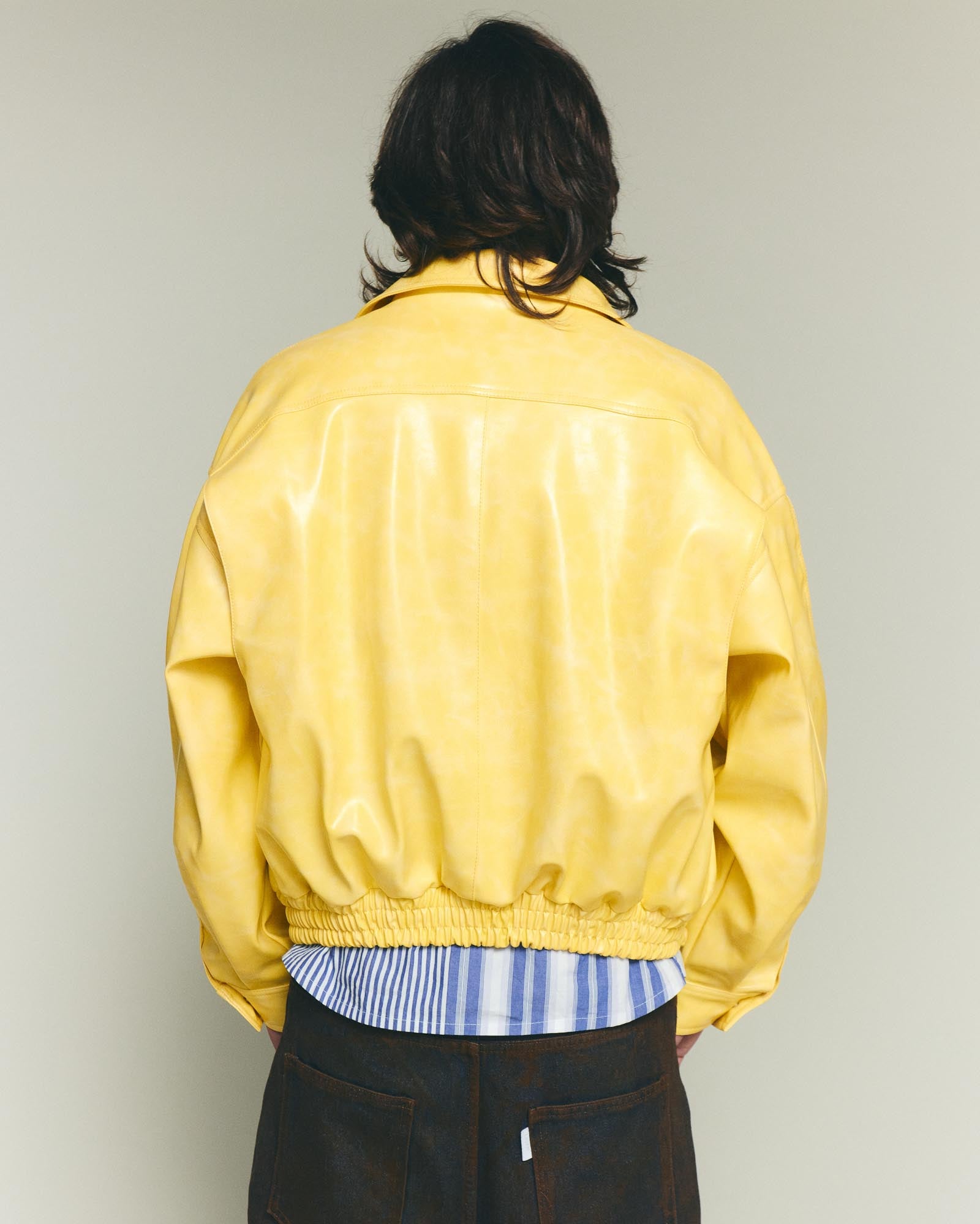 Leather Jacket - Yellow
