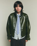 Leather Jacket - Olive