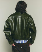 Leather Jacket - Olive