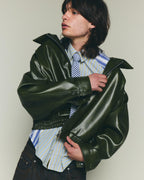 Leather Jacket - Olive