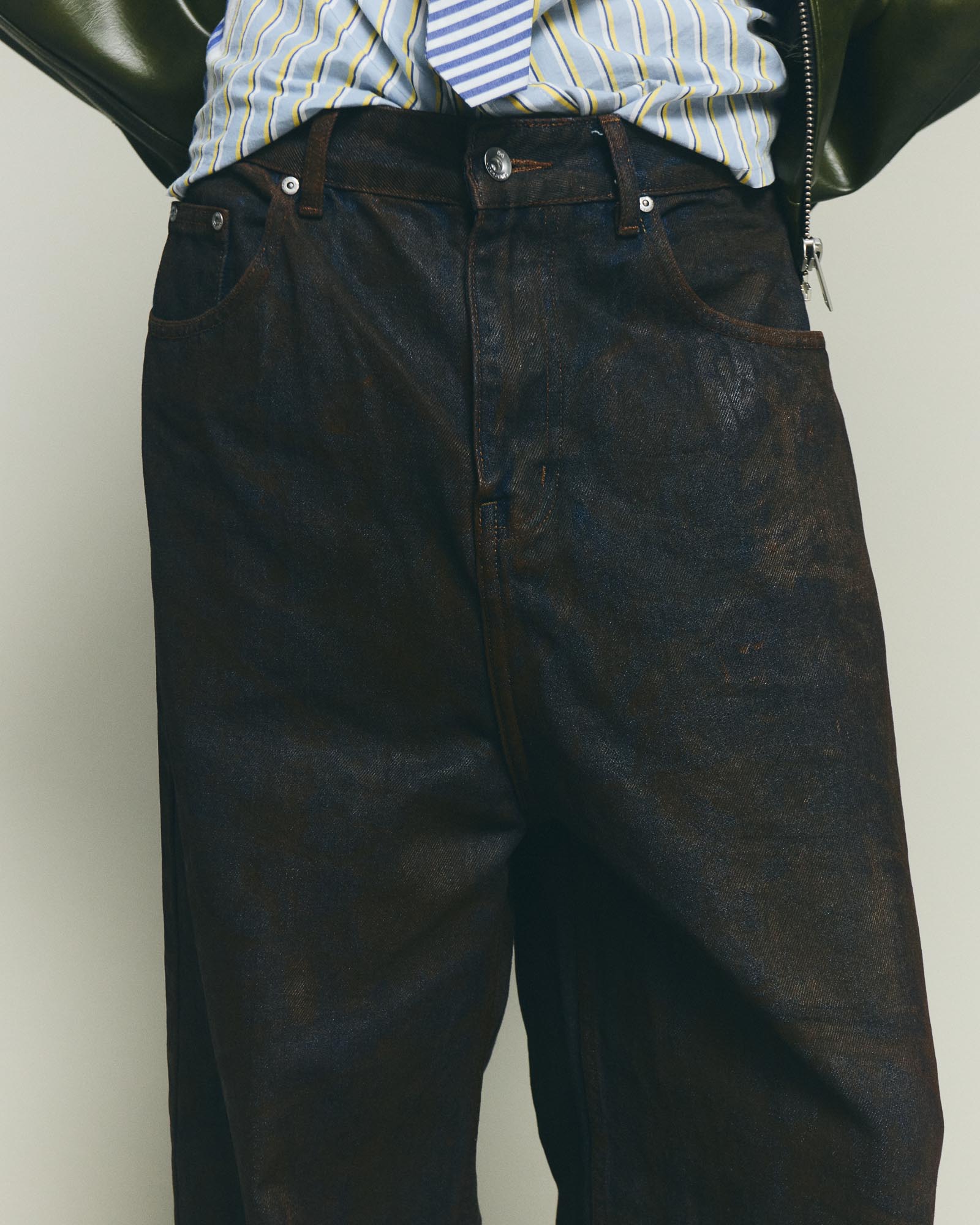Waxed Jeans - Brown