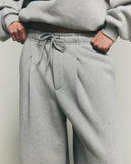 Pleated Track Pants - Cement