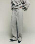 Pleated Track Pants - Cement