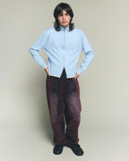 Apres Knit Zip Up Sweater - Baby Blue