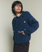 Flower Cardigan - Deep Royal Blue