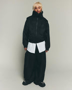 Pleated Wide Pants - Black
