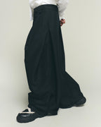 Pleated Wide Pants - Black