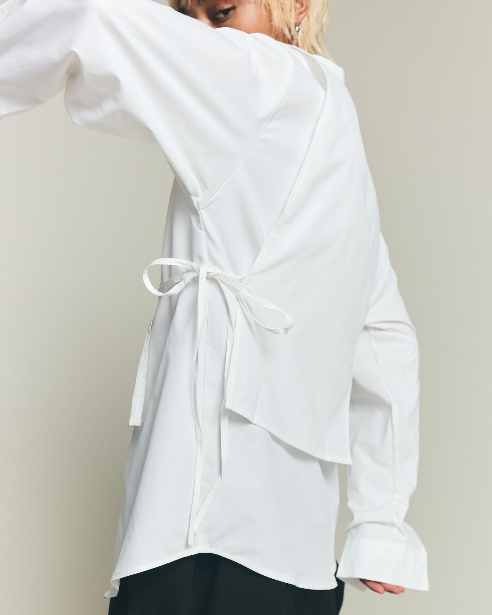 Modular Poplin Shirt - White