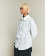 Modular Poplin Shirt - White