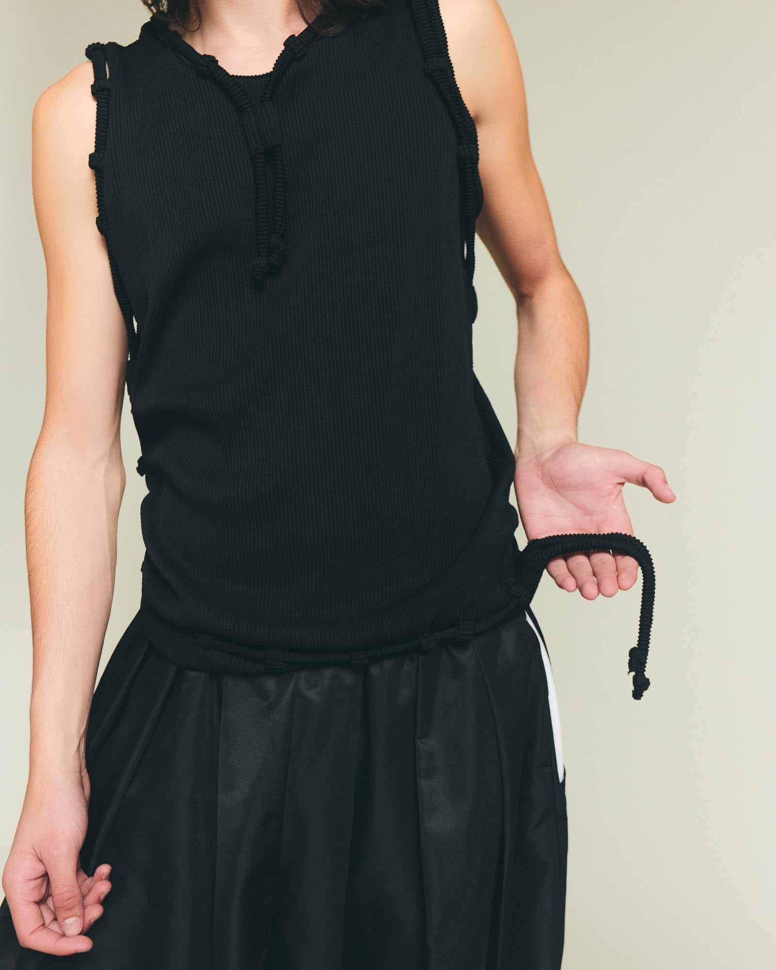 3D Lasso Tank Top - Black