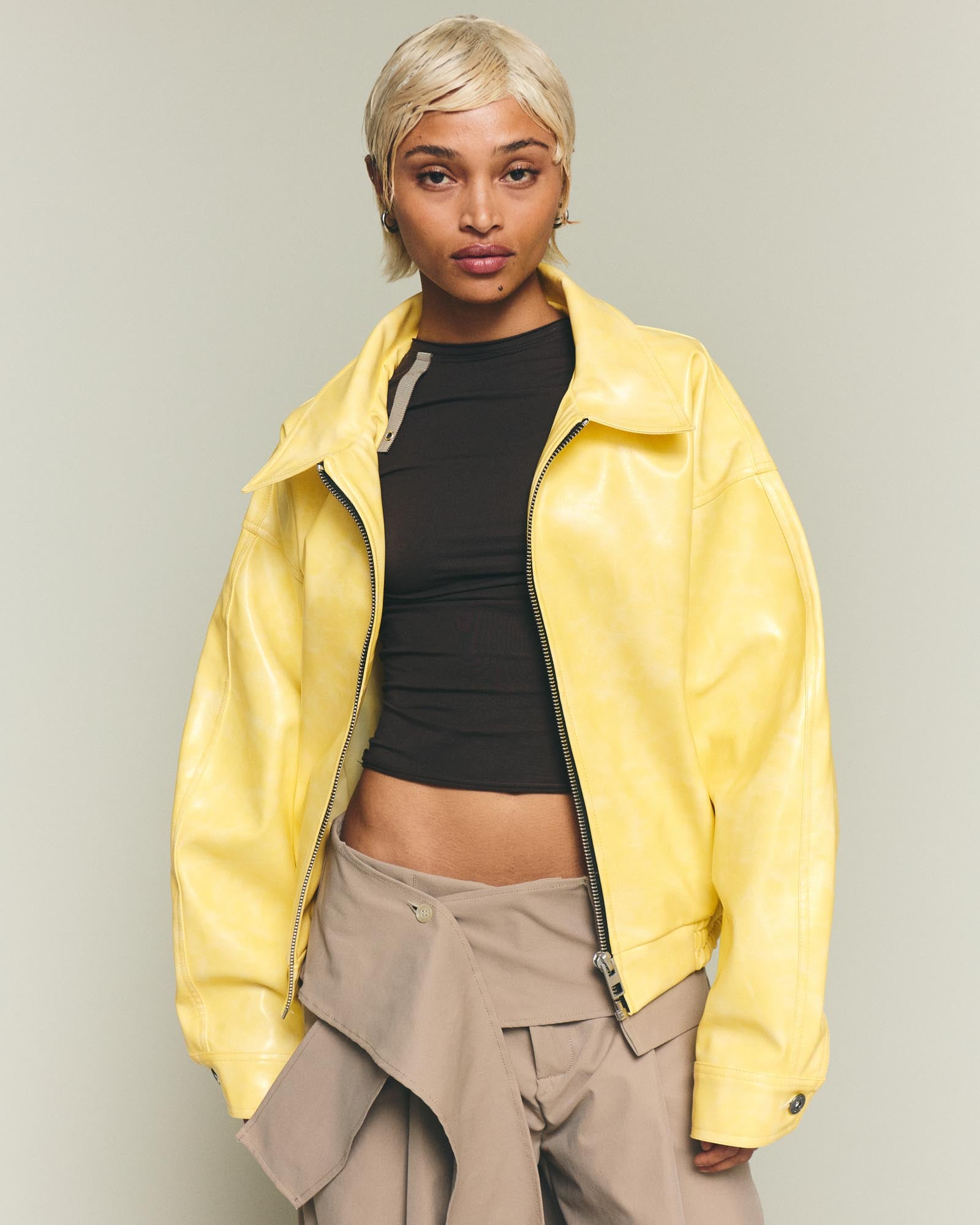 Leather Jacket - Yellow – Noi Collective