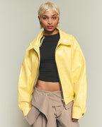 Leather Jacket - Yellow