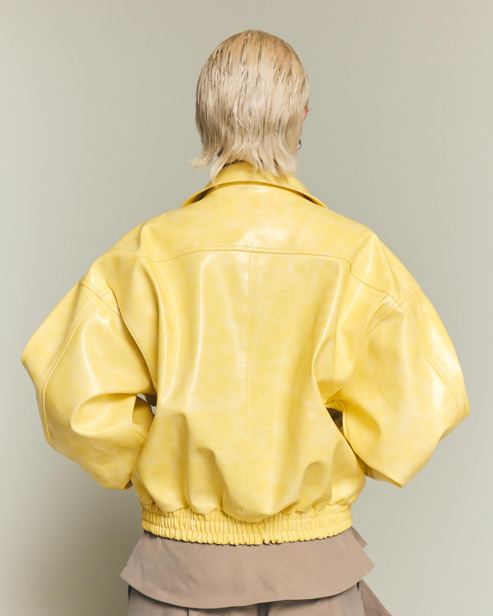 Leather Jacket - Yellow