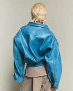 Leather Jacket - Blue