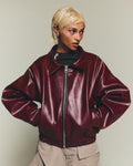 Leather Jacket - Burgundy