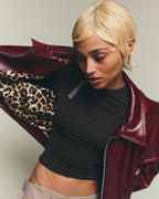 Leather Jacket - Burgundy