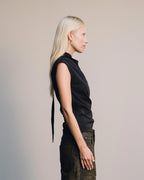 Asymmetrical drop-shoulder - Black